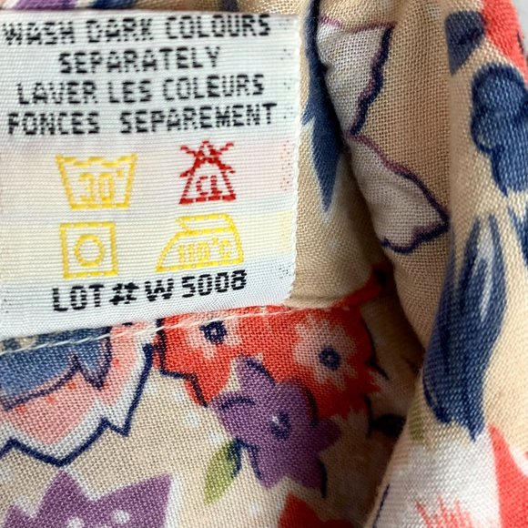 VINTAGE 80s Floral Short Sleeve Blouse - Picture 10 of 11